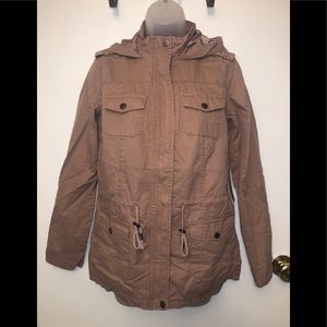 New look twill jacket with hood-medium